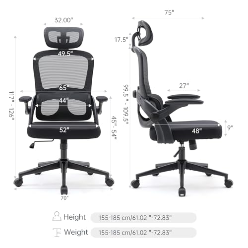 Ergonomic High Back Office Chair with Adjustable Features
