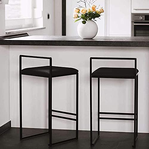 Set of 3 Velvet Upholstered Counter Height Bar Stools with Footrest & Backrest