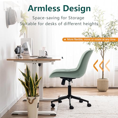 Ergonomic Armless Desk Chair for Home Office